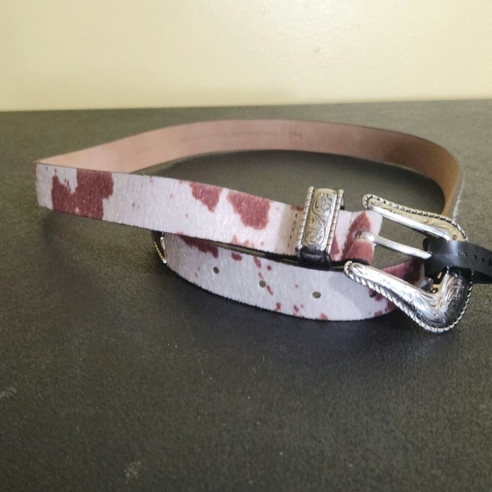 BKE Cowhide Belt with Silver Buckle